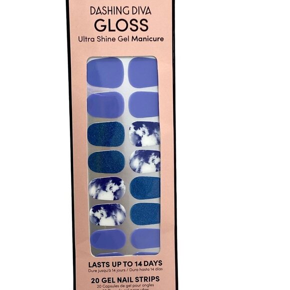 Dashing Diva Gel Nail Strips Gloss Ultra Shine Manicure In the Clouds - Picture 6 of 6